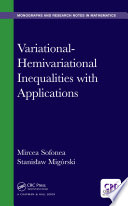 Variational Hemivariational Inequalities With Applications