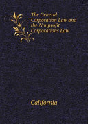Read Pdf The General Corporation Law and the Nonprofit Corporations Law