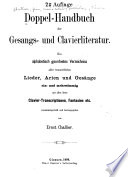 Doppel-Handbuch der Gesangs- und Clavierliteratur