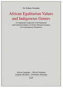 Read Pdf African Egalitarian Values and Indigenous Genres