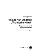 Heimito von Doderer: "Technische Mittel"