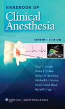 Read Pdf Handbook of Clinical Anesthesia