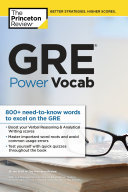Read Pdf GRE Power Vocab