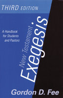Read Pdf New Testament Exegesis, Third Edition