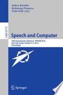 Speech And Computer