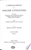 A Popular Manual of English Literature