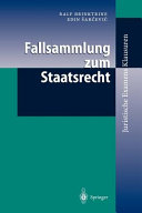 Fallsammlung Zum Staatsrecht by Ralf Brinktrine
