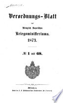 Verordnungsblatt des Königlich Bayerischen Kriegsministeriums