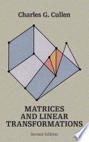 Matrices And Linear Transformations