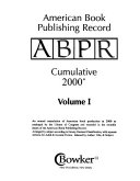 American Book Publishing Record Cumulative 2000