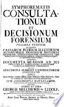Symphorematis consultationum et decisionum forensium