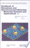Handbook Of Nanophase And Nanostructured Materials Materials Systems And Applications Ii