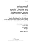 Directory Of Special Libraries And Information Centers