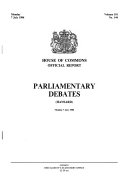 Parliamentary Debates  Hansard   Official Report  6th Series