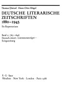 Deutsche literarische Zeitschriften 1880 - 1945. 2: 765 - 1646. Deutsch-österr. Literaturanzeiger - Kriegszeitung