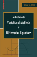 Read Pdf An Invitation to Variational Methods in Differential Equations