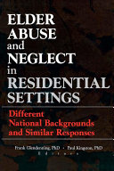 Read Pdf Elder Abuse and Neglect in Residential Settings