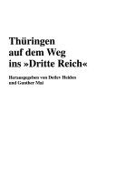 Thüringen auf dem Weg ins "Dritte Reich"