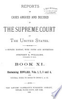 Reports Of Cases Argued And Decided In The Supreme Court Of The United States