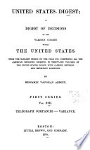 United States Digest  a Digest of Decisions of the Various Courts Within the United States  from the Earliest Period to the Year 1870
