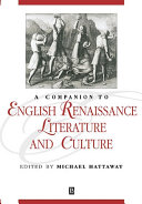 Read Pdf A Companion to English Renaissance Literature and Culture