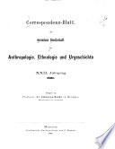 Korrespondenz-Blatt der Deutschen Gesellschaft für Anthropologie, Ethnologie und Urgeschichte