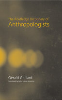 Read Pdf The Routledge Dictionary of Anthropologists