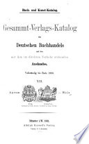 Gesammt-Verlags-Katalog des deutschen Buchhandels