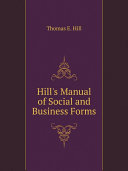 Read Pdf Hill's Manual of Social and Business Forms