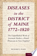 Diseases In The District Of Maine 1772 1820