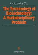 Read Pdf The Terminology of Biotechnology: A Multidisciplinary Problem