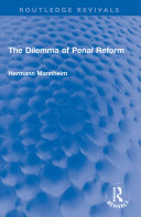 The Dilemma of Penal Reform pdf
