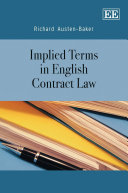 Read Pdf Implied Terms in English Contract Law