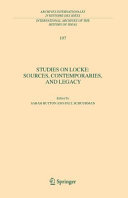 Read Pdf Studies on Locke: Sources, Contemporaries, and Legacy