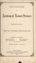 Read Pdf Proceedings of The Academy of Natural Sciences (Part III -- Nov.-Dec., 1884)