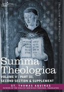 Read Pdf Summa Theologica, Volume 5 (Part III, Second Section & Supplement)