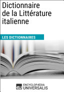 Dictionnaire de la Littérature italienne Book
