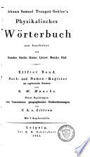 Johann Samuel Traugott Gehler's physikalisches Wörterbuch