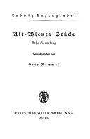 Samtliche Werke. Unter Mitwirkung von Karl Anzengruber hrsg. von Rudolf Latzke und Otto Rommel