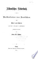 Altdeutsches Liederbuch