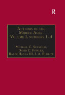 Read Pdf Authors of the Middle Ages. Volume I, Nos 1–4