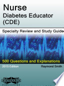 Nurse Diabetes Educator Cde Specialty Review And Study Guide