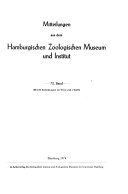Mitteilungen aus dem Hamburgischen Zoologischen Museum und Institut