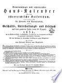Gemeinnütziger und erheiternder Haus-Kalender für das österreichische Kaiserthum, vorzüglich für Freunde des Vaterlandes oder Geschäfts-, Unterhaltungs- und Lesebuch