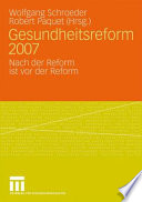 Gesundheitsreform 2007