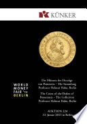 Künker Auktion 224 - Die Münzen der Herzöge von Pommern - Die Sammlung Professor Helmut Hahn, Berlin