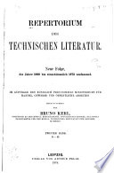 Repertorium der technischen literatur