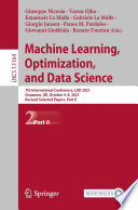 Machine Learning Optimization And Data Science