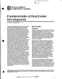 Fundamentals Of Real Estate Development