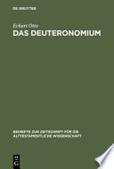 Das Deuteronomium : politische Theologie und Rechtsreform in Juda und Assyrien
